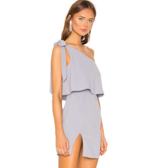 Superdown Jenna One Shoulder Dress in Gray NWOT Size Small - Picture 2 of 3